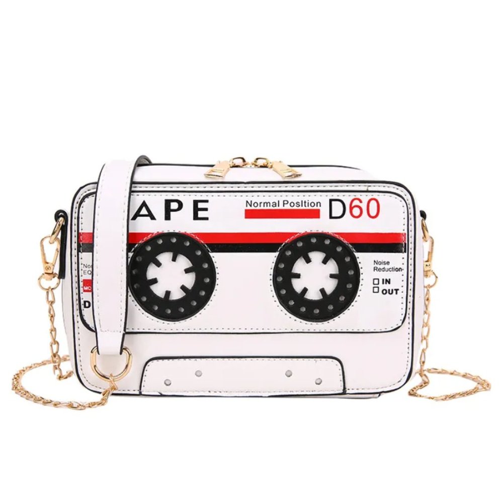 Retro Radio Style PU Leather Ladies handbag shoulder bag chain